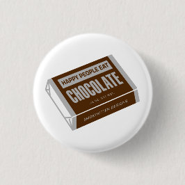 Det lyckliga folket äter choklad knapp