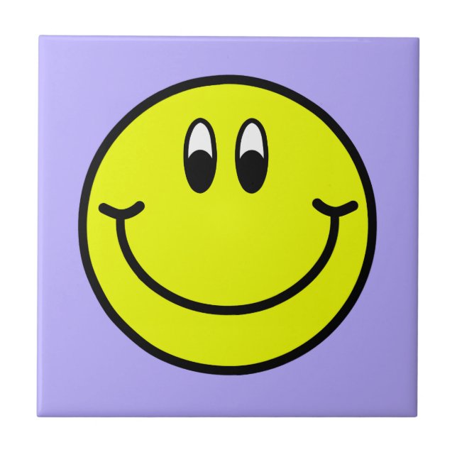 Det lyckliga le ansikteEmoji keramiska fotoet Kakelplatta (Framsidan)