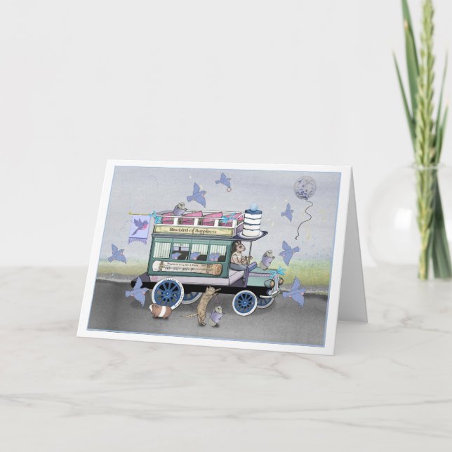 Det lyckliga omnibuskortet kort (Framsida)