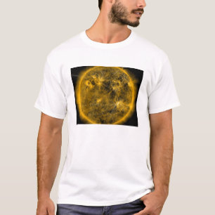 Det magnetiska fält fodrar på solen t shirt