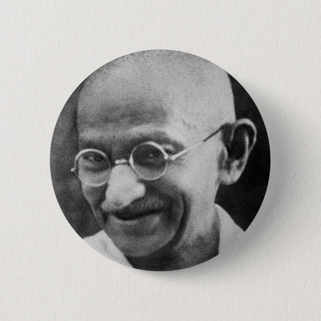 Det Mahatma Gandhi porträtt fotograferar Knapp (Framsida)