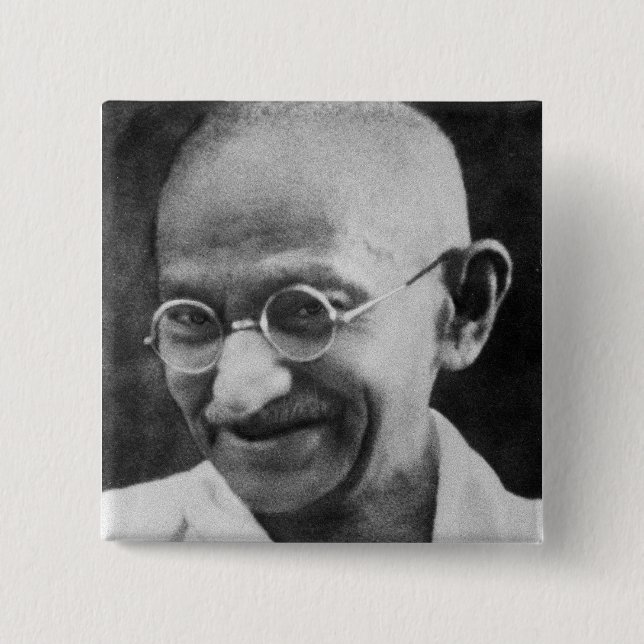Det Mahatma Gandhi porträtt fotograferar Knapp (Framsida)