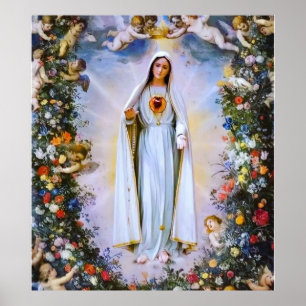 Det makulerade hjärtat av Mary, Guds Mor Poster