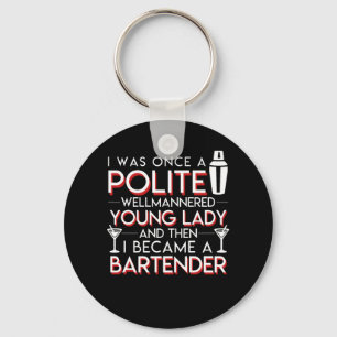 Det Mannered barn blev Bartenderkvinnor Nyckelring