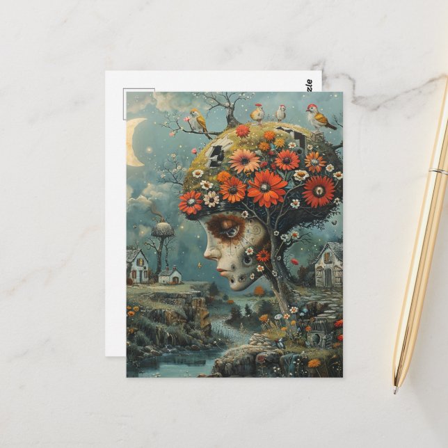 Det mänskliga trädet vykort (Fram/Back In Situ)