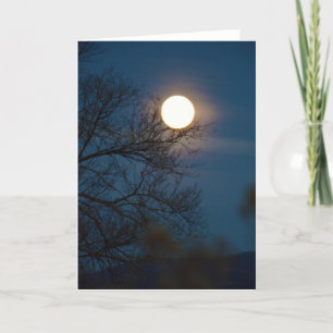 Det mappade Helgdag Fullt Supermoon Helgkort