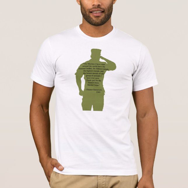 Det marin- citationstecknet tee shirt (Framsida)