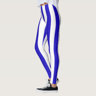 Det marin- randmönster, tjocka randar slösar & v leggings