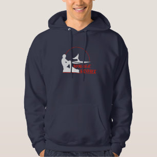 Det marinblåa val spanar hoodien hoodie