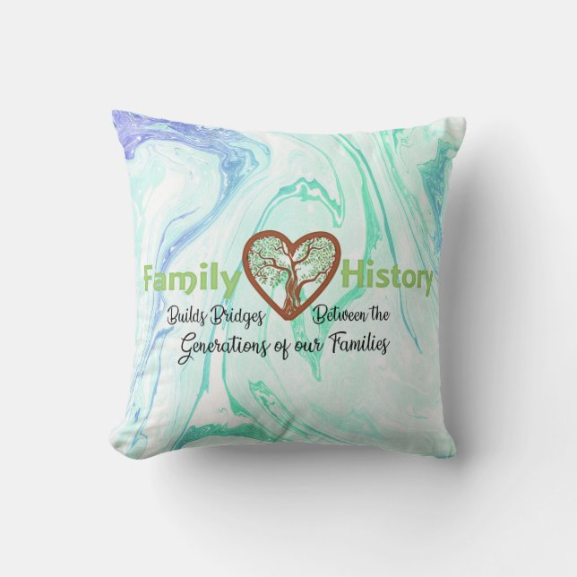 Det marmorerade träd för kudde (Framsida)