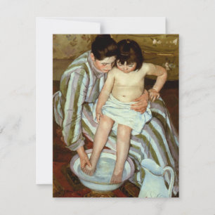 Det Mary Cassatts barnets bad (circa 1892) Inbjudningar