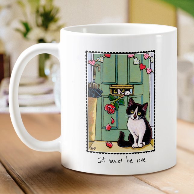 Det måste vara Kärlek Anpassningsbar Kattunge Kaffemugg (Skapare uppladdad)