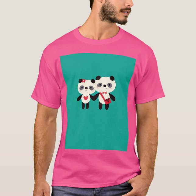 Det måste vara Kärlek - vallmopandor T Shirt (Framsida)