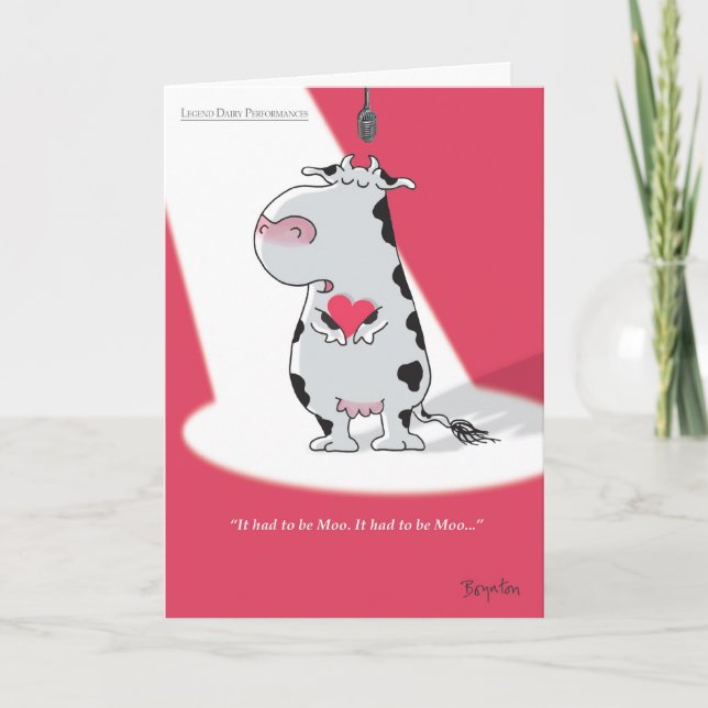 DET MÅSTE VARA MOO-Valentineser AV Boynton Helgkort (Framsida)