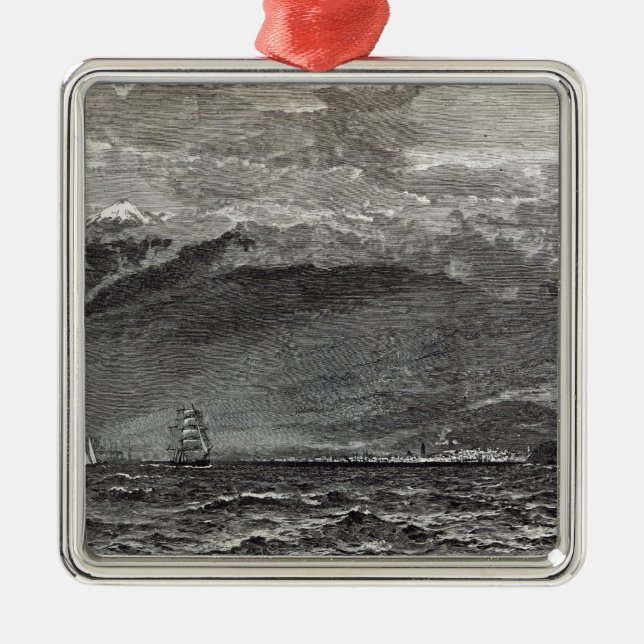 Det maximalt av Teneriffe, Sante Cruz Julgransprydnad Metall (Framsidan)