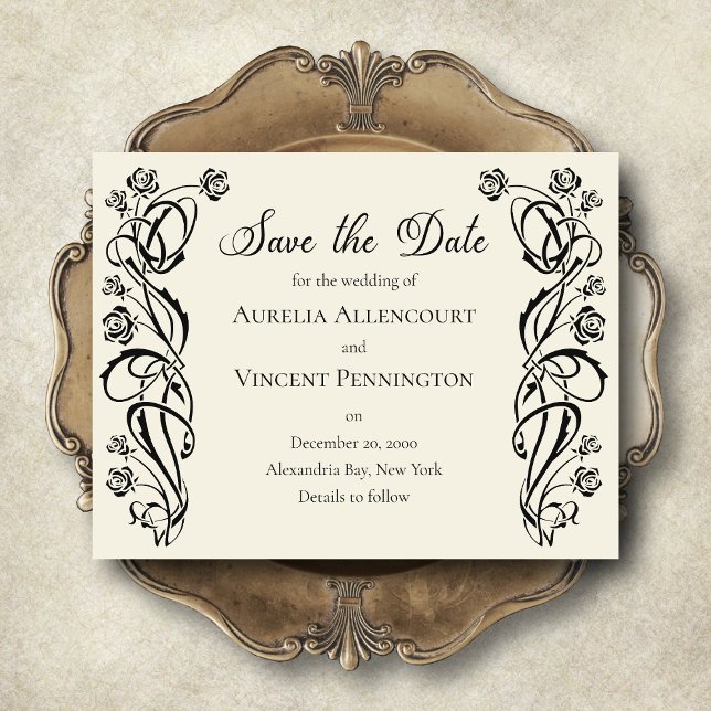 Det medeltida Royalet Ro Bröllop spara datum Datumet (Skapare uppladdad)