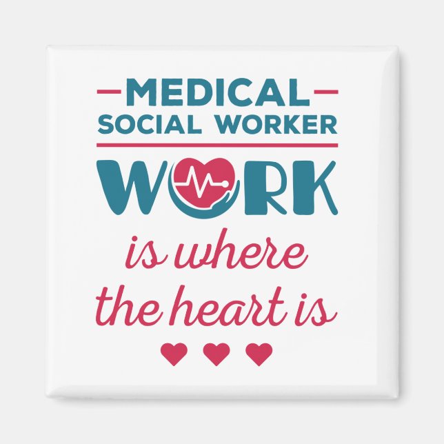 Det medicinska Social-arbetet är det som är hjärta Magnet (Framsidan)
