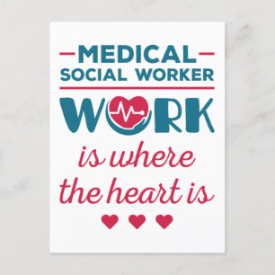 Det medicinska Social-arbetet är det som är hjärta Vykort