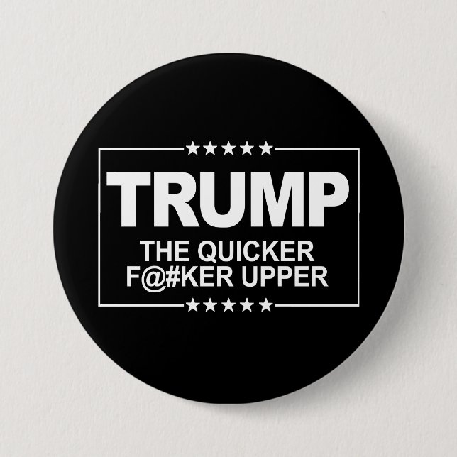 Det mer snabba fet--er Upper - Anti-Trumf Knapp (Framsida)