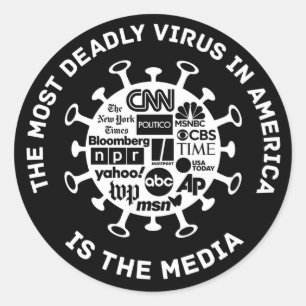 Det mest dödliga viruset i Amerika - en fin fästni Runt Klistermärke