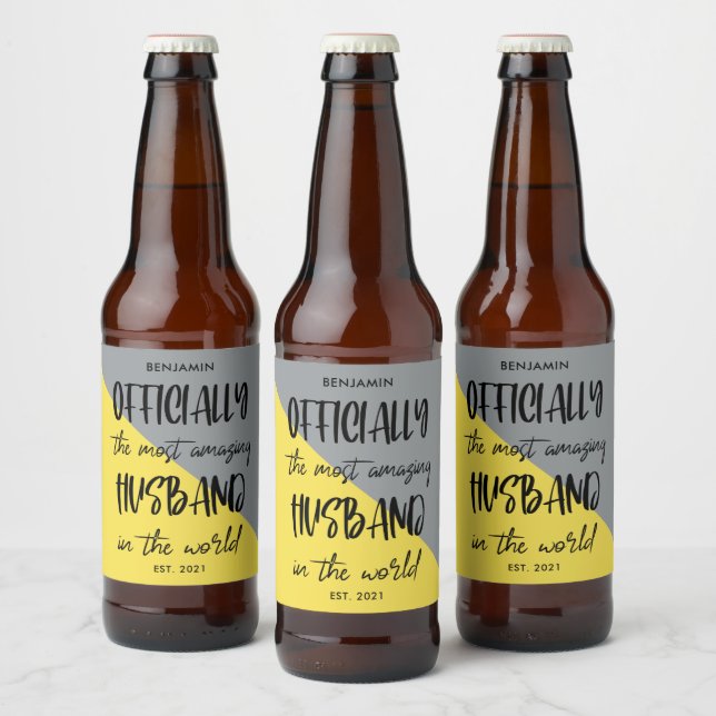 Det mest häpnadsväckande år som har fastställts ölflaska etikett (Flaskor)