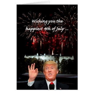 det mest lycklig 4th Juli från Donald Trump Hälsningskort