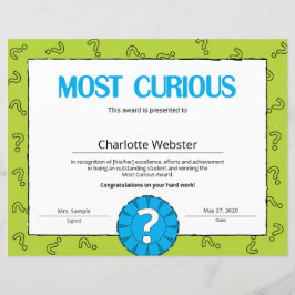 Det mest Nyfikna PDF-certifikatet för uppnående