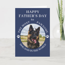 Det mest pinsamma fotoblå Hund Pappa Helgkort