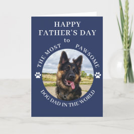 Det mest pinsamma fotoblå Hund Pappa Helgkort