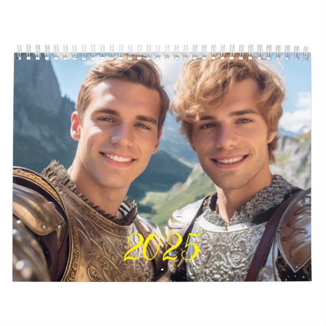 Det mest romantiska manarna. 2025 kalender (Omslag)