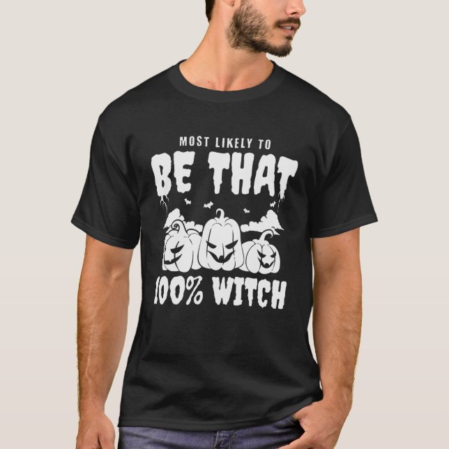 Det mest troliga är 100 Witch Group Halloween M T Shirt (Framsida)
