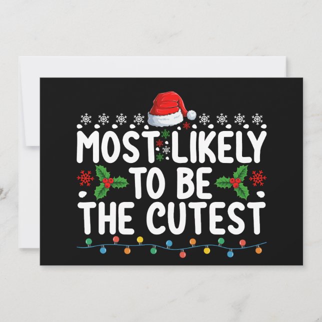 Det mest troliga är den bästa julfesten i familjen inbjudningar (Framsida)