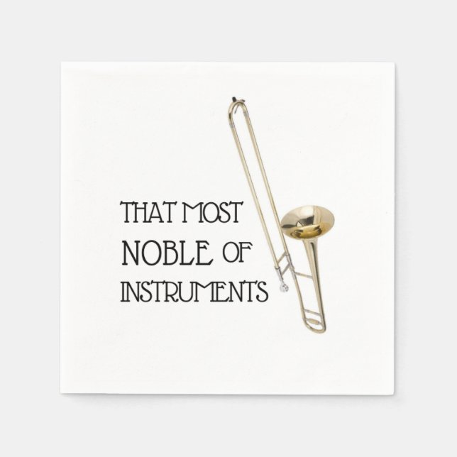 Det mesta av instrument - Trombone Napkins Pappersservett (Framsidan)