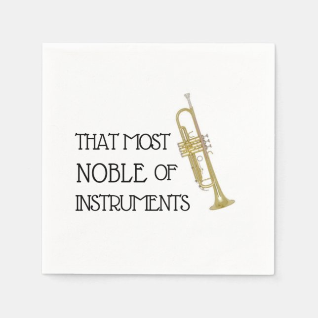 Det mesta av instrument - Trumpet Napkins Pappersservett (Framsidan)