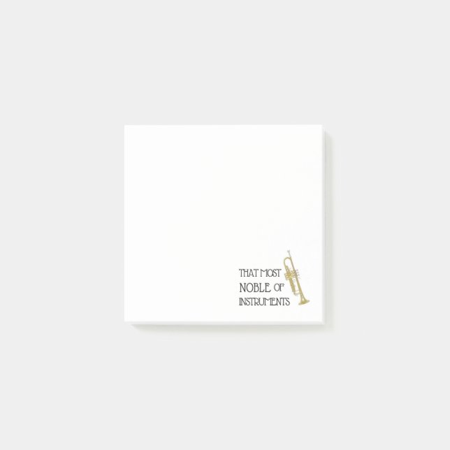 Det mesta av Noble-instrument - Trumpet Post-it Block (Framsida)