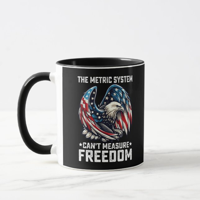 Det metriska systemet kan inte mäta frihet Usa Eag Mugg (Vänster)