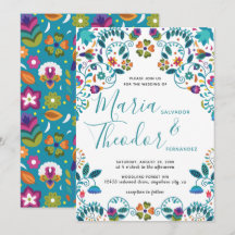 Det mexikanska Blommönstret Luxury Bröllop