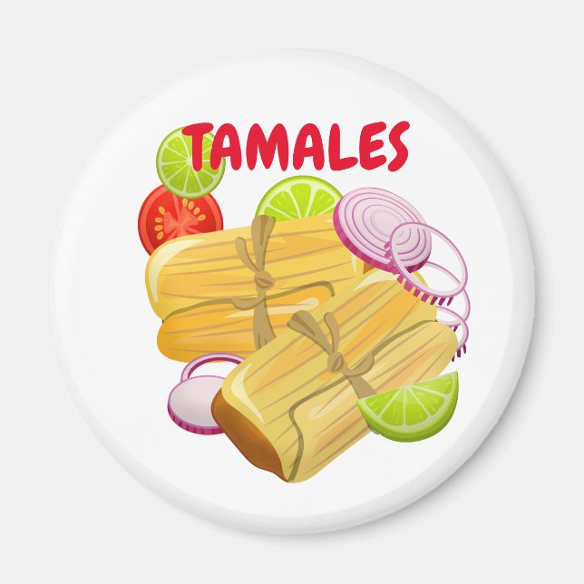 Det mexikanska Cuisineet Tamale Magnet (Framsidan)