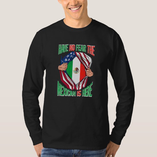 Det mexikanska Pridet Amerikanska Flagga har ingen T Shirt (Framsida)