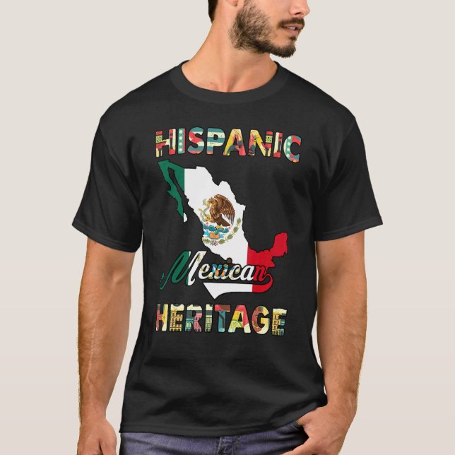 Det mexikanska Pridet, Mexiko Flagga T Shirt (Framsida)