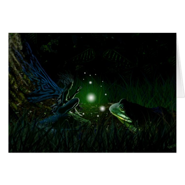 Det midnatta mötet hälsningskort (Framsidan Horizontal)