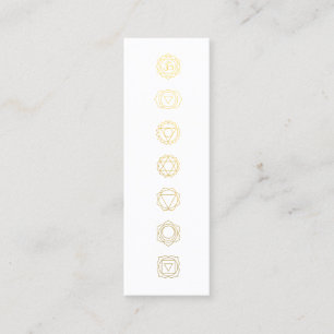 Det minimalistiska Affärskortet Guld Chakras Medi Mini Visitkort