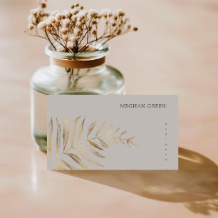 Det minimalistiska Affärskortet Guld Faux Foil Fol Visitkort