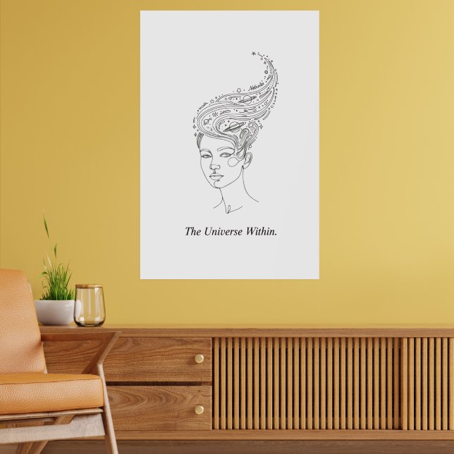 Det minimalistiska universum-inom-postret - Celest Poster (Vardagsrum 2)