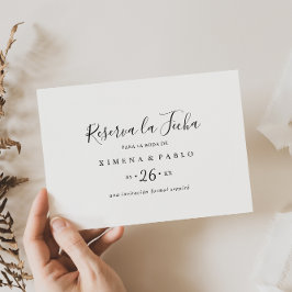 Det minimalistiska Vågrät Reserva la la Fecha Spara Datumet