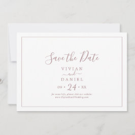 Det minimalistiska Vågrät Ro Guld sparar datum Spara Datumet