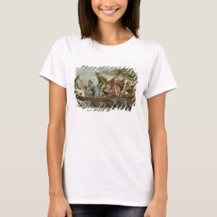 Det mirakulösa utkastet av fiskar (tecknaden för tee shirt