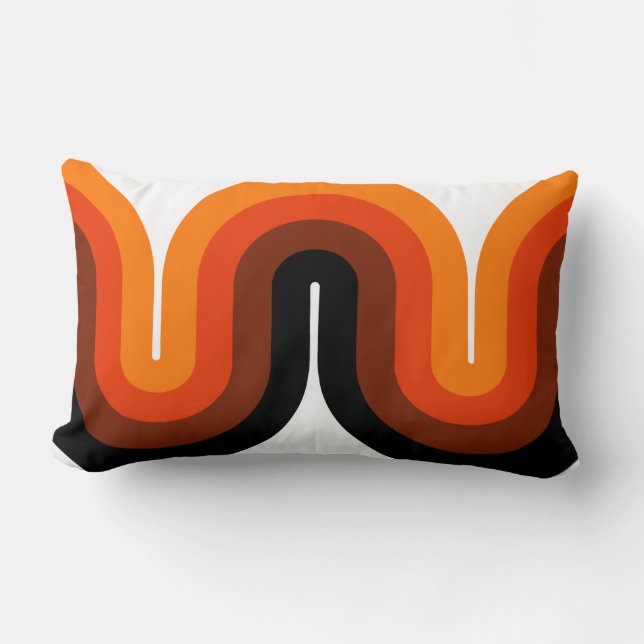 Det mitt- århundradet buktar dekorativ lumbarkudde (Framsida)