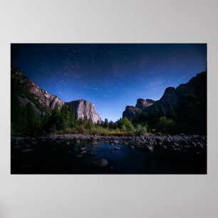 Det mjölkaktiga sättet Yosemite nationalpark Poster