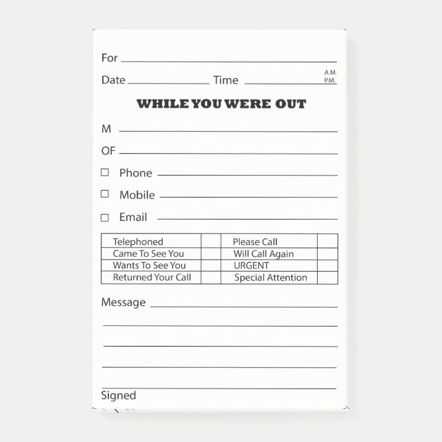 Det mobila meddelandet postar det är post-it block (Framsida)